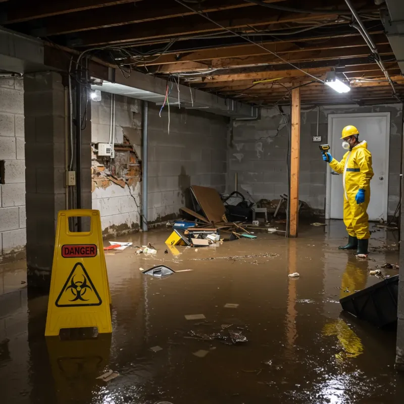 Flooded Basement Electrical Hazard in Chevak, AK Property